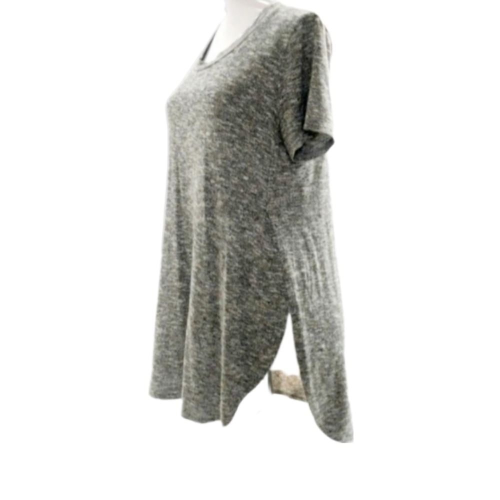 MOSSIMO Heather Gray Knit Side Split Swing Top SKUW239